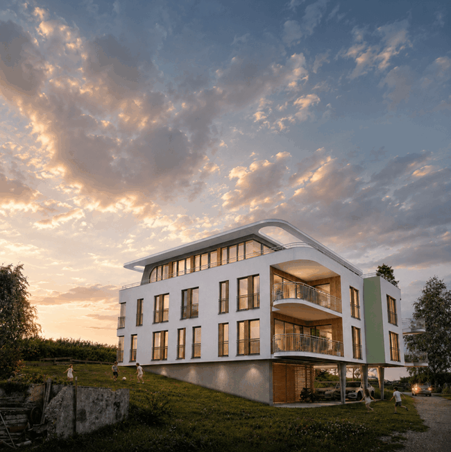 Neubau eines Mehrfamilienwohnhauses LP 1 – 5 (in dp, Markdorf)