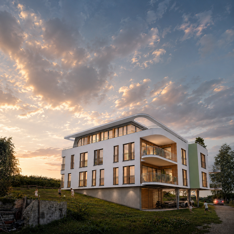 Neubau eines Mehrfamilienwohnhauses LP 1 – 5 (in dp, Markdorf)