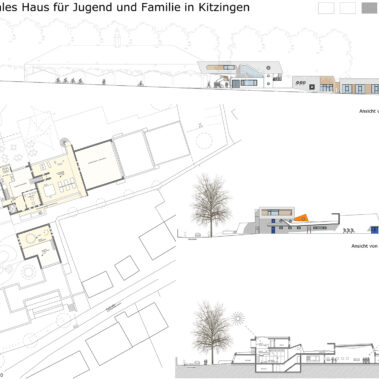 Wettbewerbsbeitrag: Neubau eines Jugend- und Familienzentrums mit Kindergarten in Kitzingen