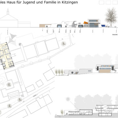 Wettbewerbsbeitrag: Neubau eines Jugend- und Familienzentrums mit Kindergarten in Kitzingen