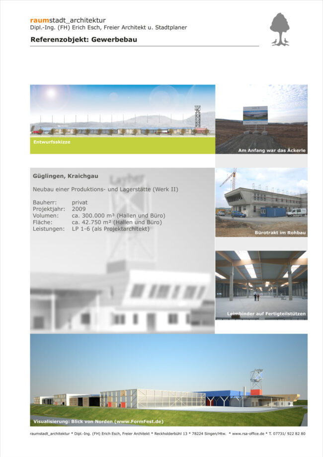 Neubau einer Produktions- und Lagerstätte (Werk II)