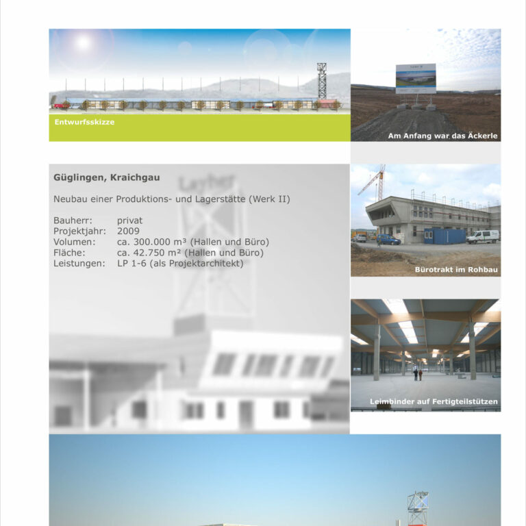 Neubau einer Produktions- und Lagerstätte (Werk II)