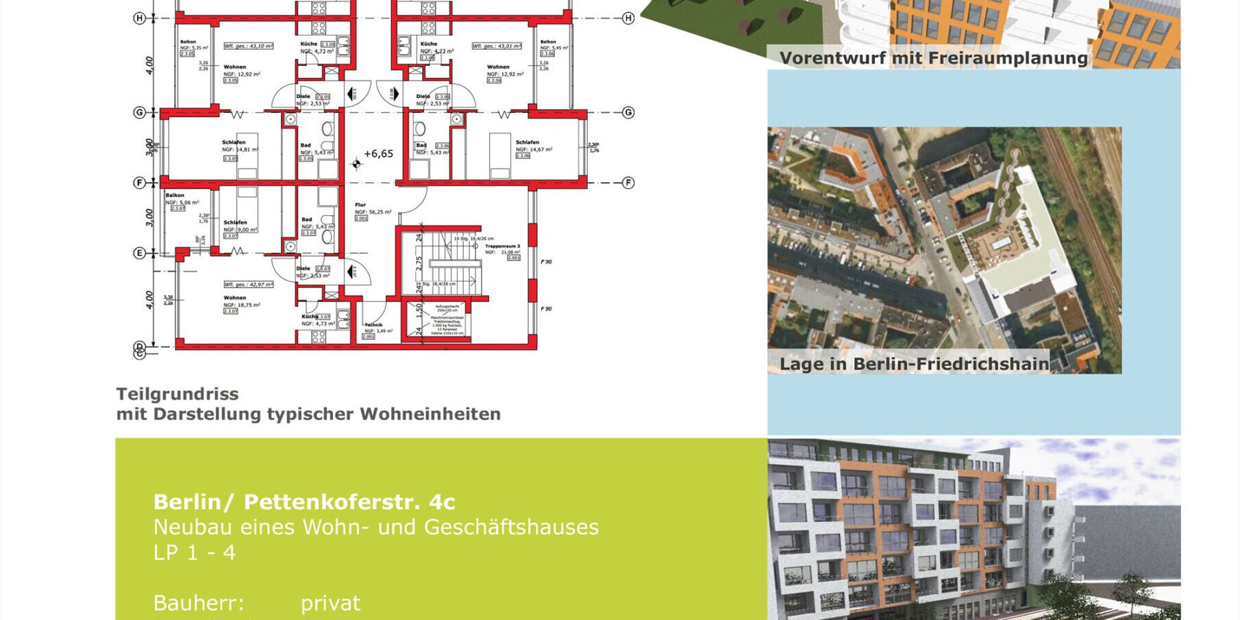 Berlin/ Pettenkoferstr. 4c Neubau eines Wohn- und Geschäftshauses