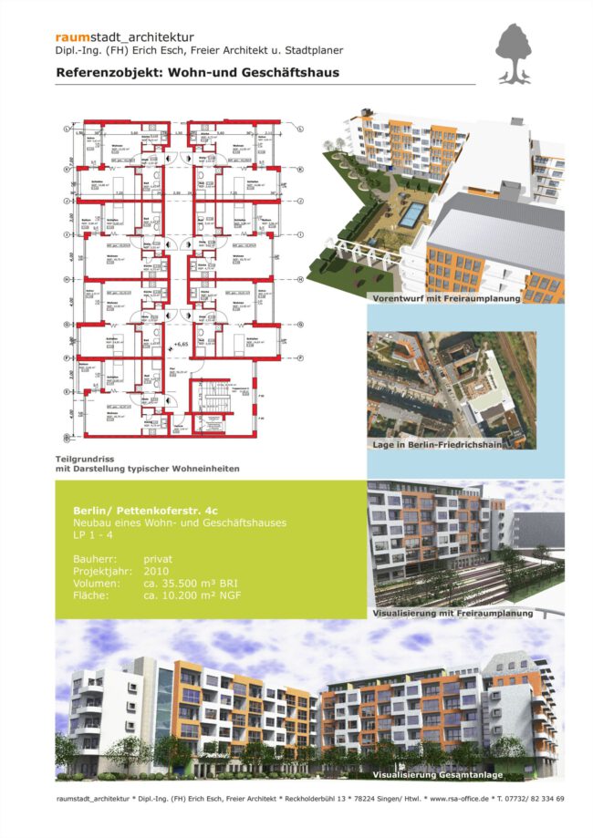 Berlin/ Pettenkoferstr. 4c Neubau eines Wohn- und Geschäftshauses