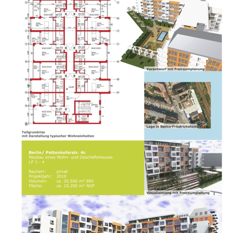 Berlin/ Pettenkoferstr. 4c Neubau eines Wohn- und Geschäftshauses