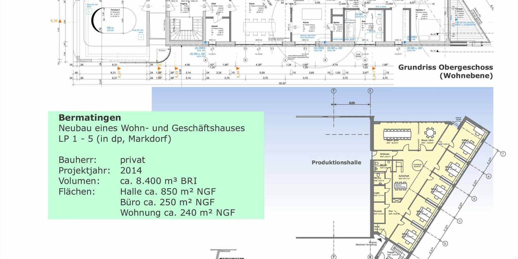 Neubau eines Wohn- und Geschäftshauses LP 1 - 5 (in dp, Markdorf)