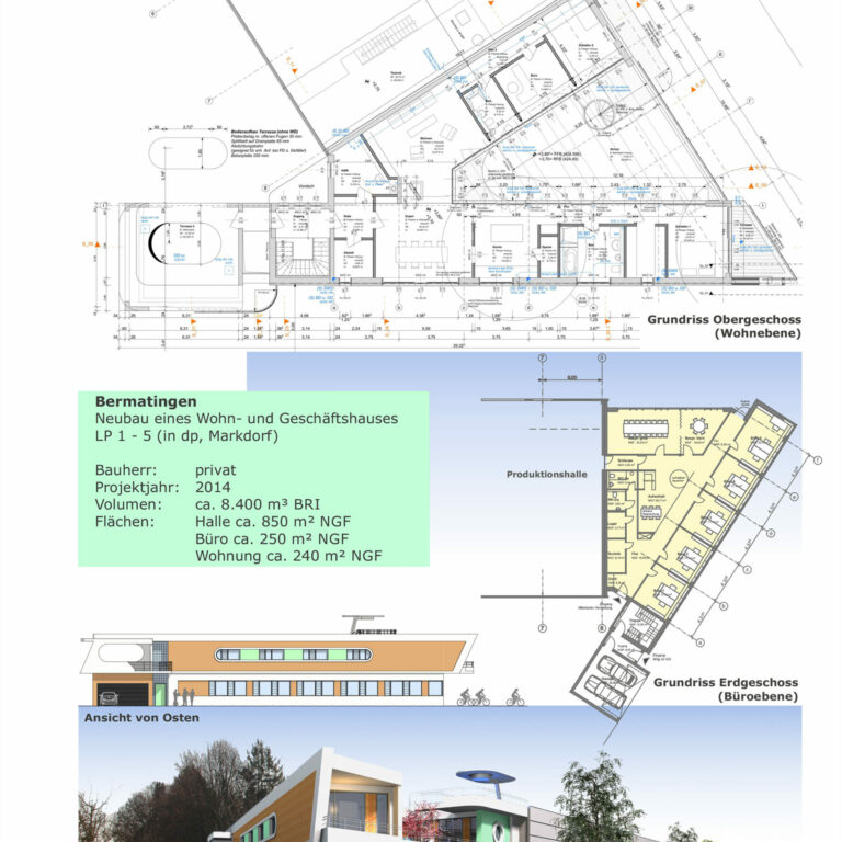 Neubau eines Wohn- und Geschäftshauses LP 1 - 5 (in dp, Markdorf)