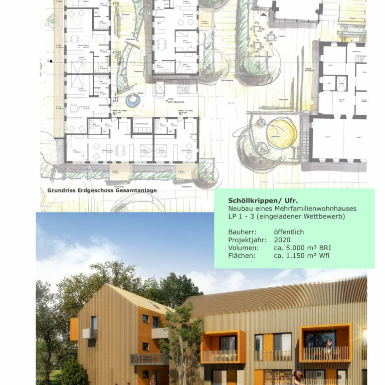 Neubau eines Mehrfamilienwohnhauses LP 1 - 3 (eingeladener Wettbewerb)