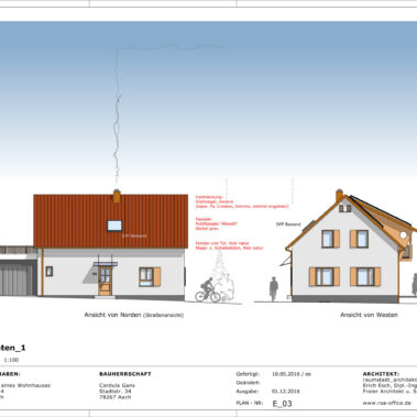 Umbau und Sanierung erhaltenswerte Bausubstanz Einfamilienwohnhaus in Aach/ Hegau