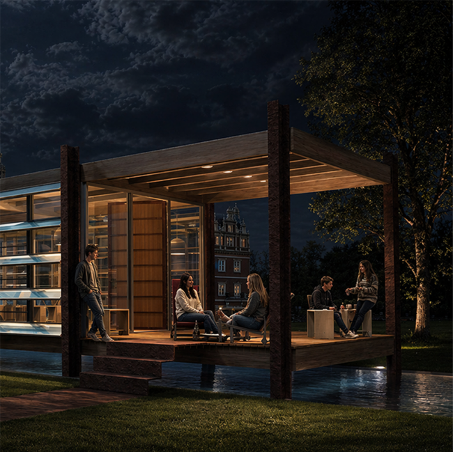 Neubau Pavillon für studentische Zwecke in Koblenz